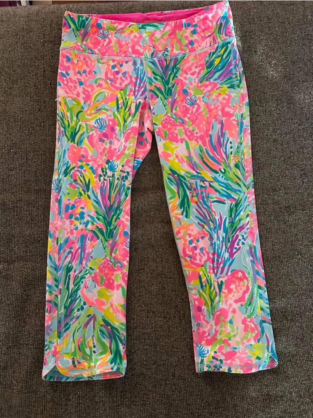 Lilly Pulitzer Leggings in Bright Pink, Green & Blue Floral